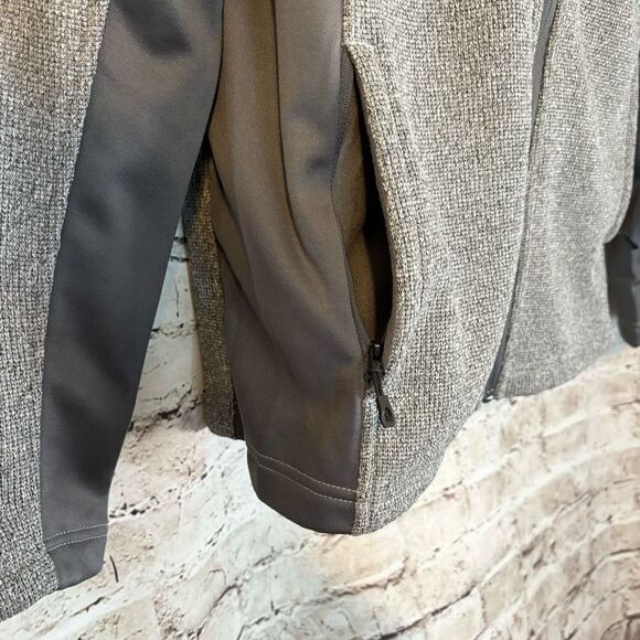 Spyder Men's Mendoza Full Zip Jacket Heather Grey Size Small Fleece Lined - Picture 3 of 7